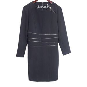 Insight Black Sweater Dress Women’s Midi Zipper Detailed Size 8